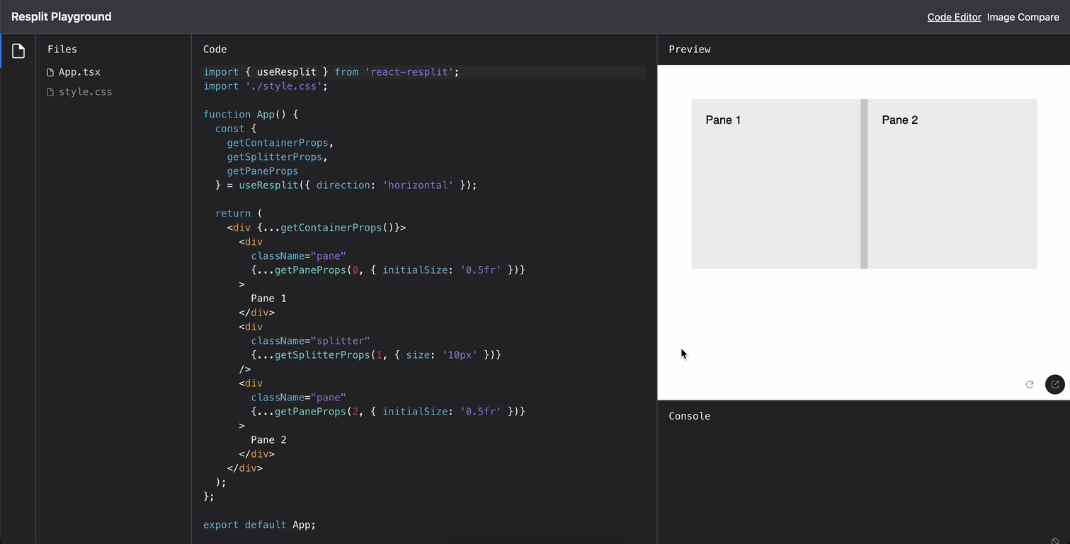 Cover Image for Resizable split pane layouts for React applications with react-resplit